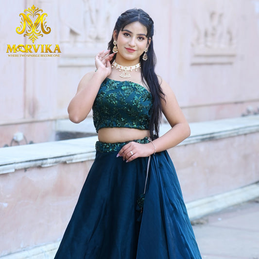 Moorvika Ivory Pearl Multi-Strand Necklace Set with Tricolour Kundan Accents & Bell Pendant