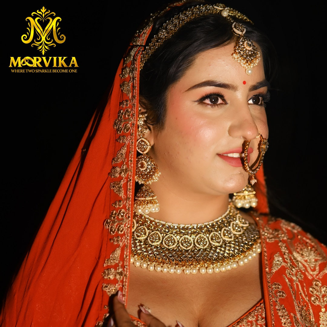 Heritage Kundan Bridal Choker Set with Pearls