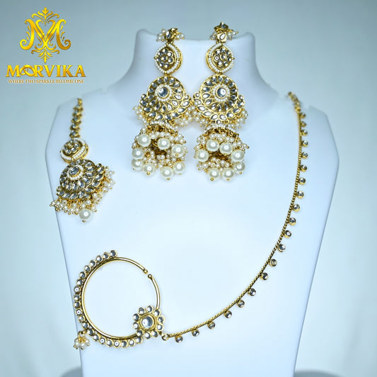 Heritage Kundan Bridal Choker Set with Pearls