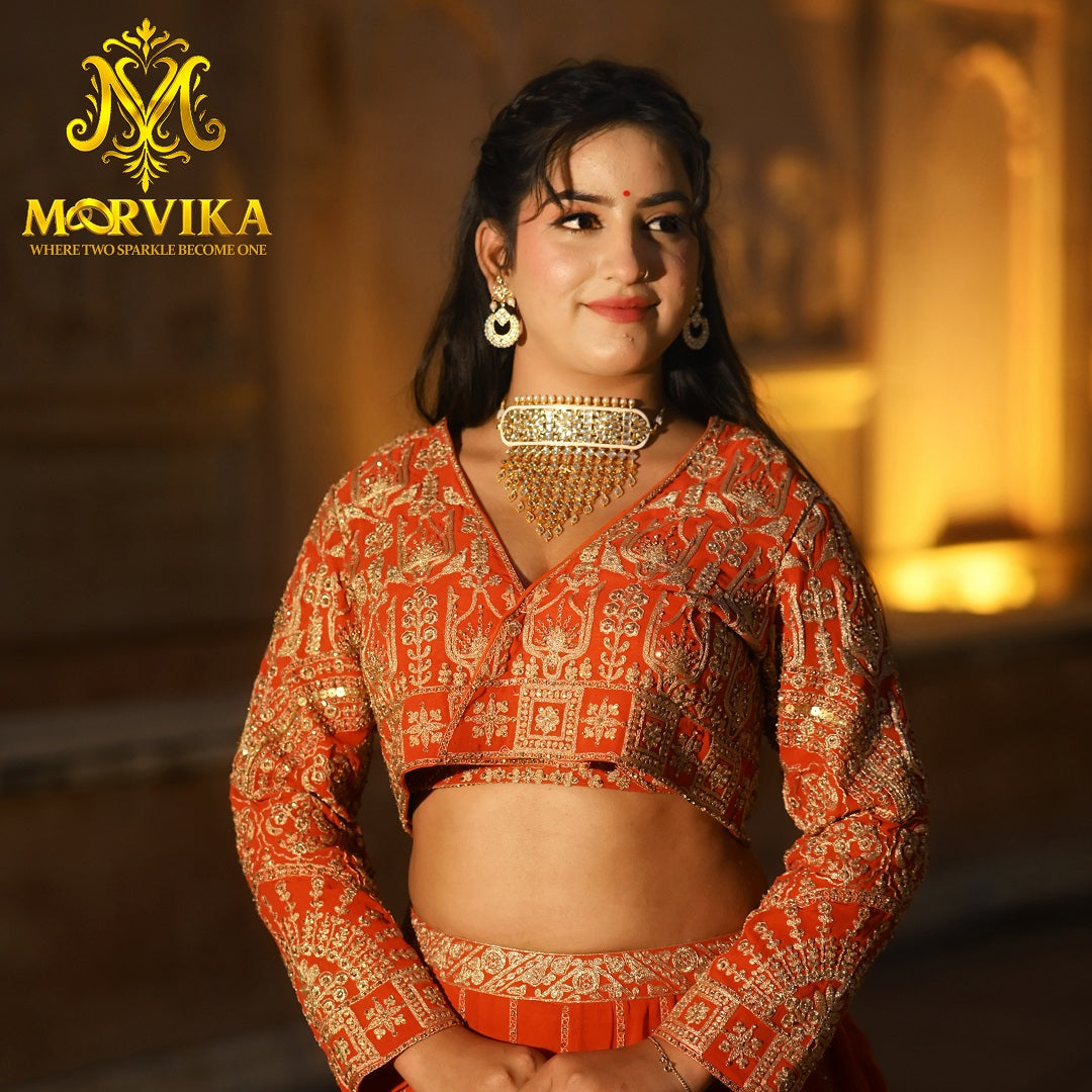 Regal Kundan Pearl Choker Necklace Set with Earrings