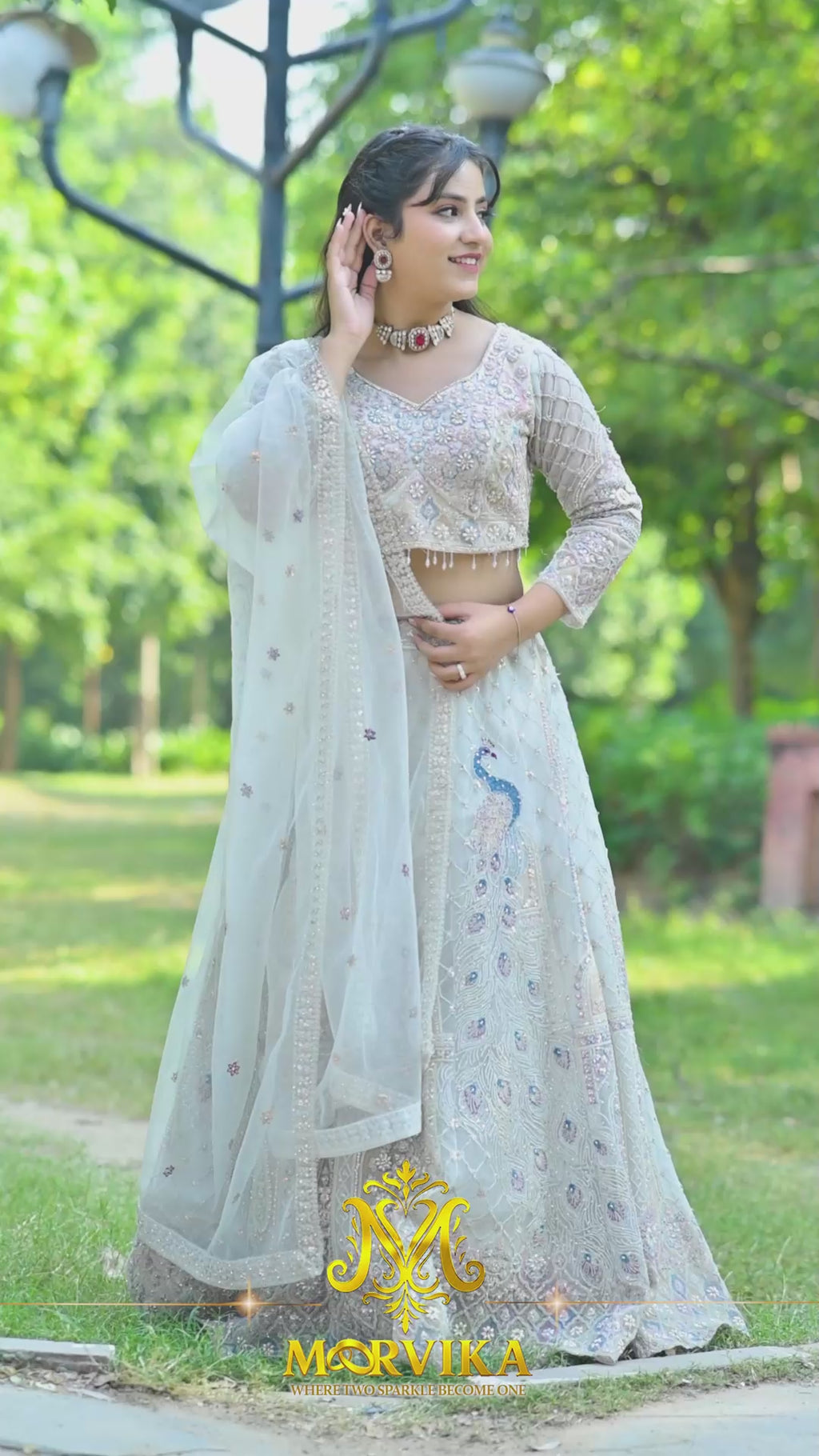 Morvika Red Polki Kundan Necklace Set